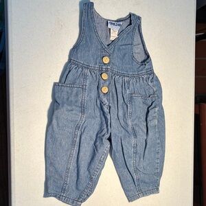 HusH Denim Kids Overalls with Wooden Buttons